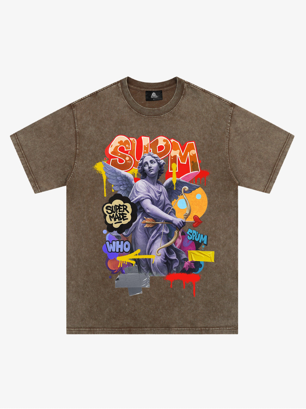 Retro Angel Statue Graffiti T-Shirt