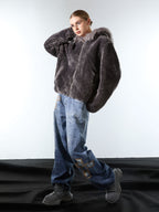 Theprecipice Fur Hooded Quilted Sherpa Jacket - 2304