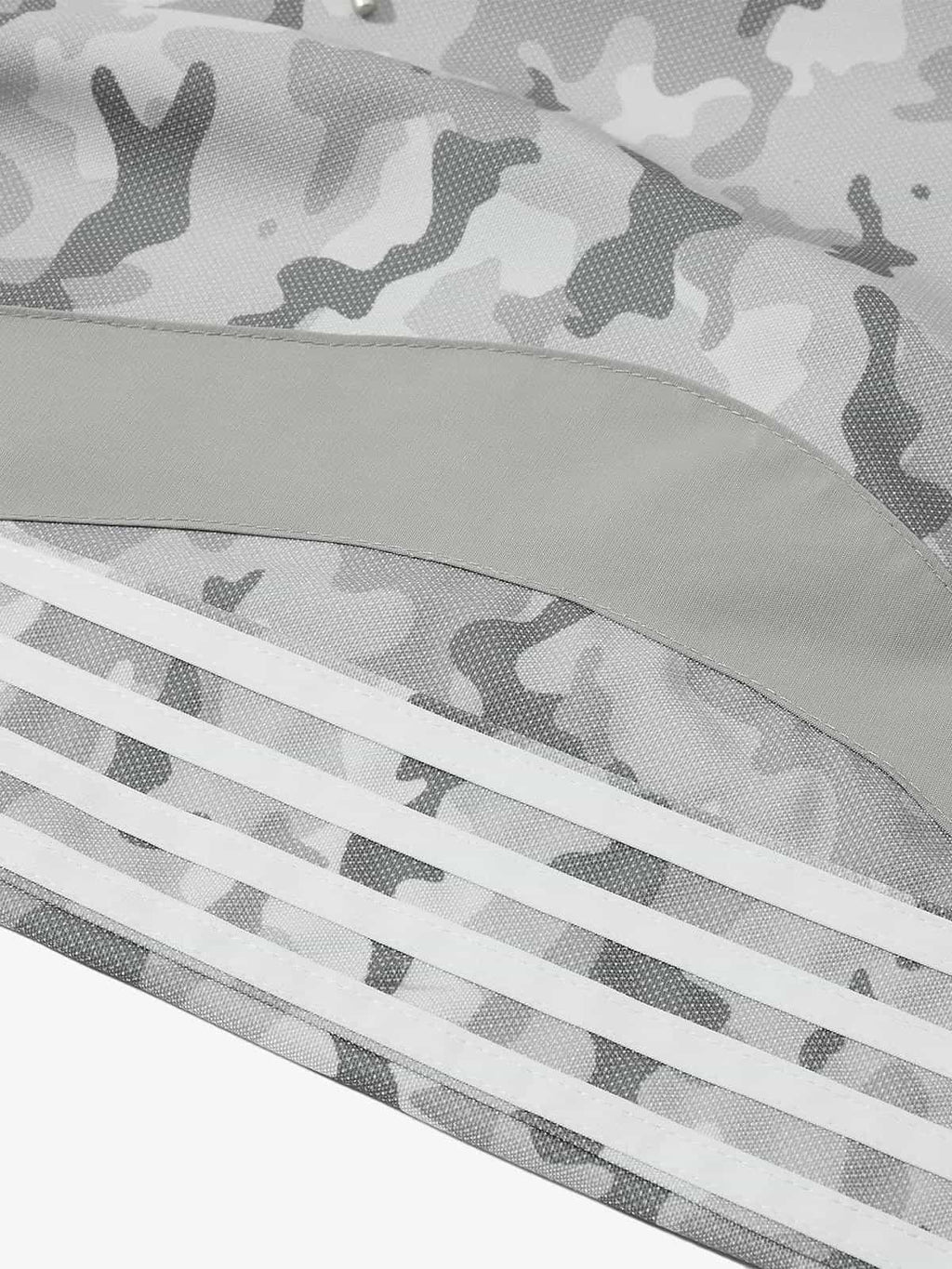 Double Waistband Elastic Waist Camo Side Panel Wide Leg Pants