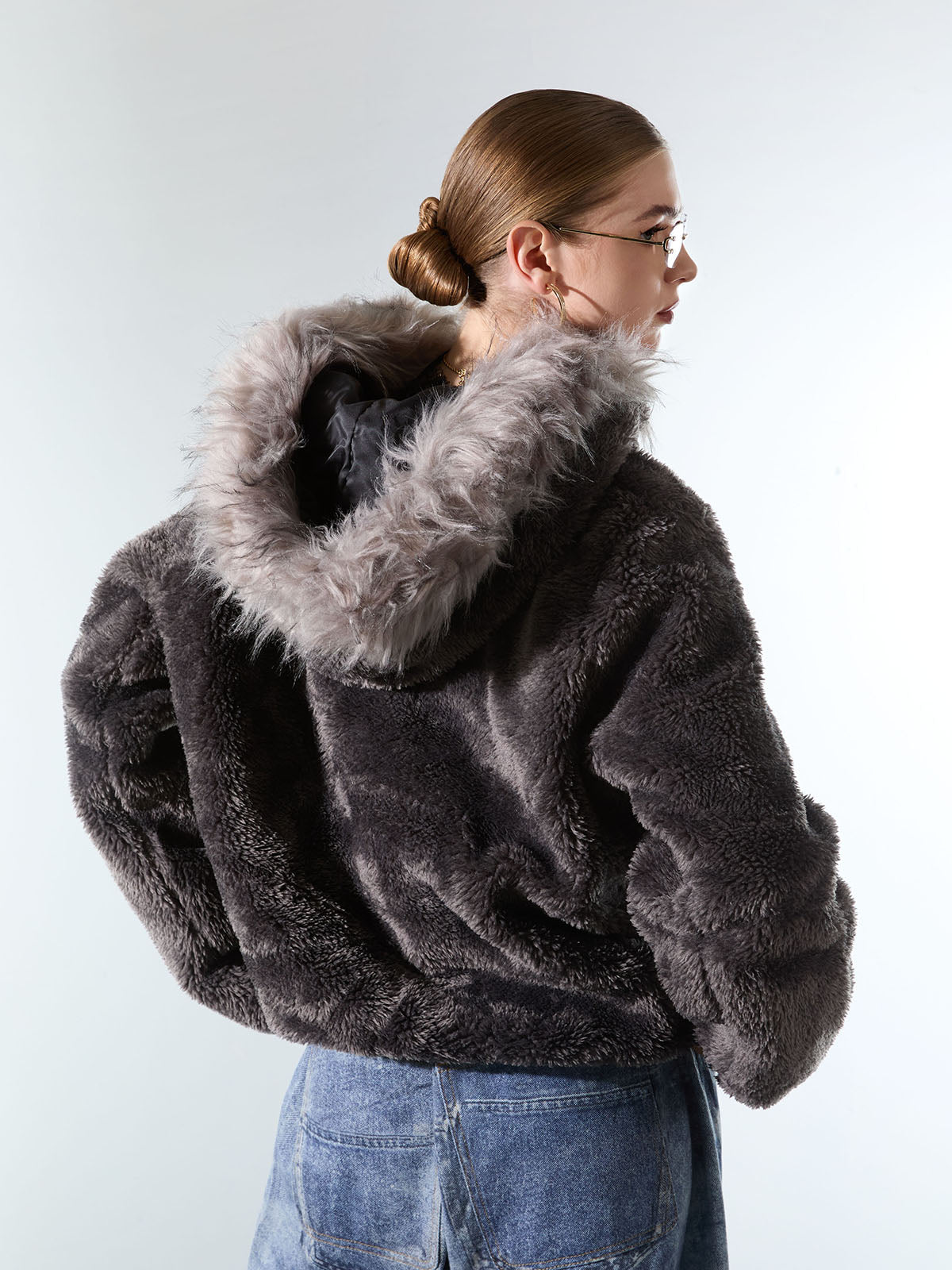 Theprecipice Fur Hooded Quilted Sherpa Jacket - 2304