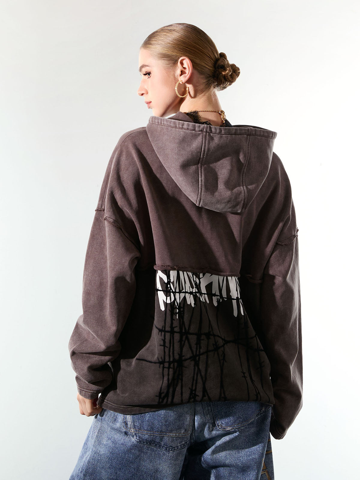 Distressed Thorn Destruction Painting Hoodie