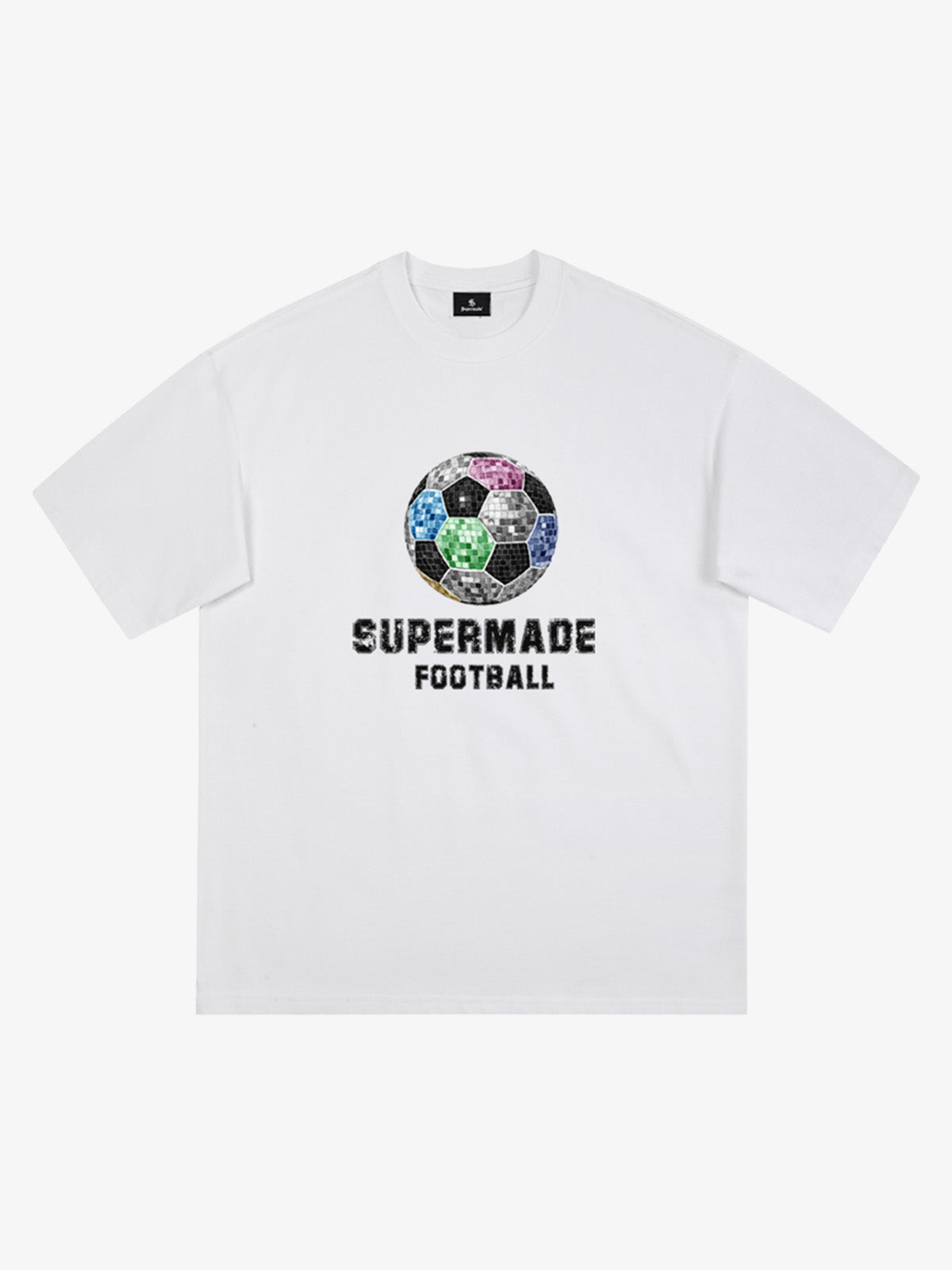 Color Block Soccer Ball Graphic T-Shirt