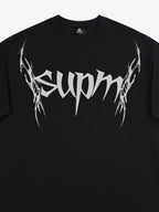 SUPM Gothic Sharp Letter Graphic T-Shirt