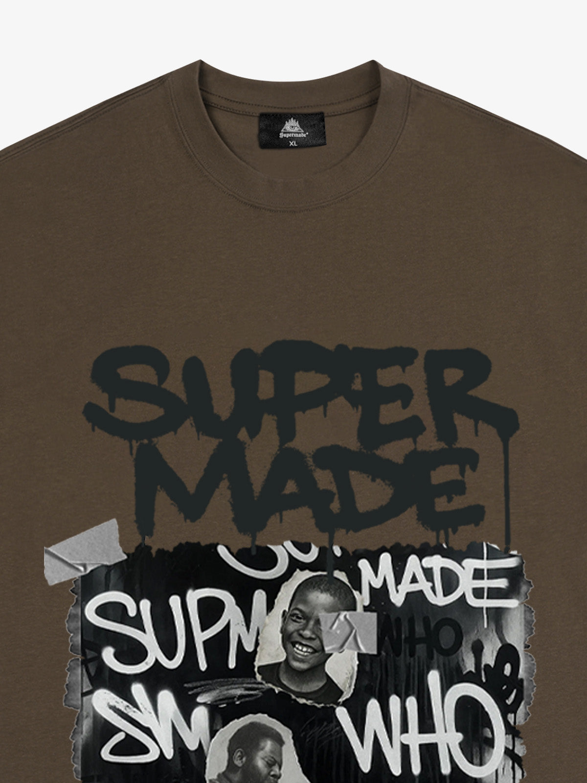 Streetwear Graffiti Character Collage Graphic T-Shirt