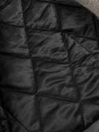 Deconstructed Patchwork Fur Collar Bomber Jacket