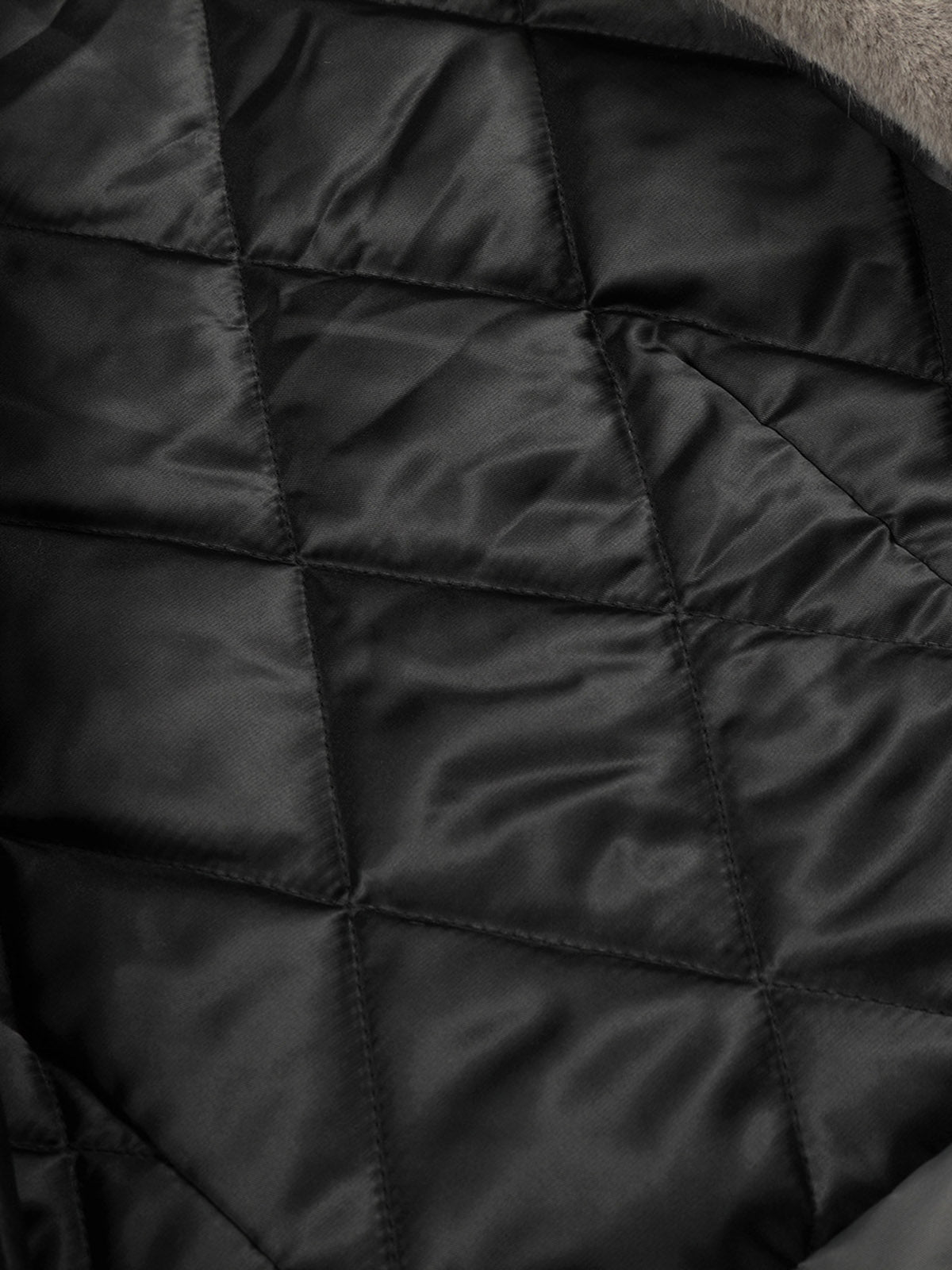 Deconstructed Patchwork Fur Collar Bomber Jacket