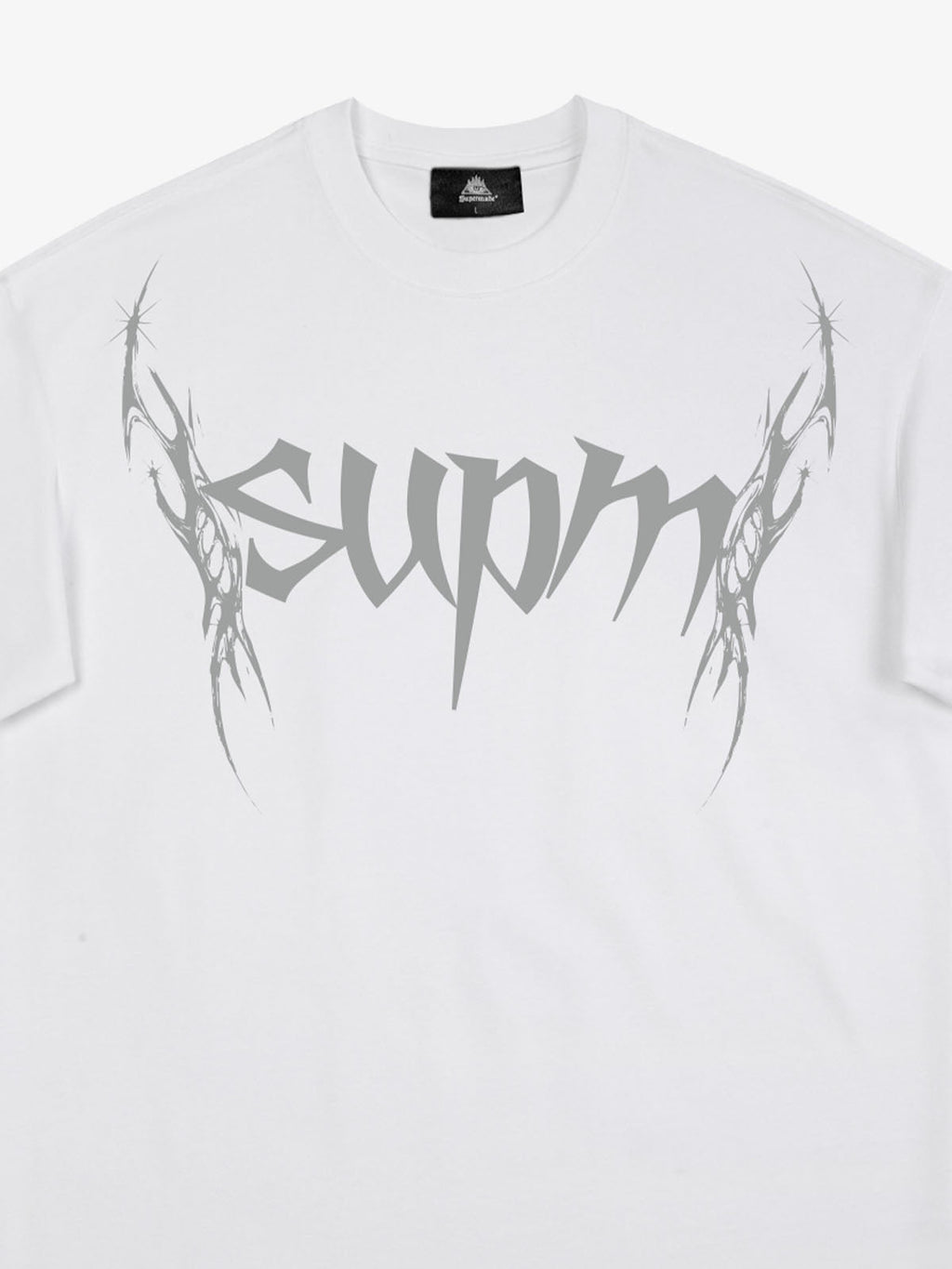 SUPM Gothic Sharp Letter Graphic T-Shirt