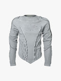 Vintage Washed Sculpted Seam Ribbed Long Sleeve T-Shirt