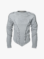 Vintage Washed Sculpted Seam Ribbed Long Sleeve T-Shirt