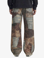 Theprecipice High Street Distressed Washed Printed Jeans - 2246