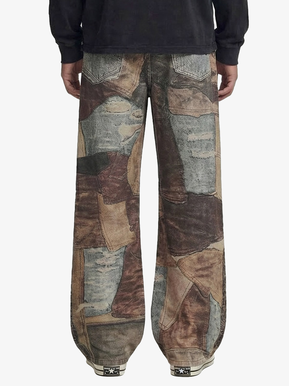 Theprecipice High Street Distressed Washed Printed Jeans - 2246