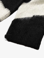 Retro Brushed Abstract Zebra-Style Pattern Sweater