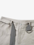 Belted Pleated Wide Leg Jorts