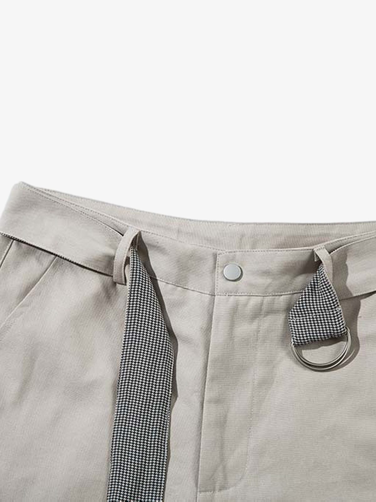 Belted Pleated Wide Leg Jorts