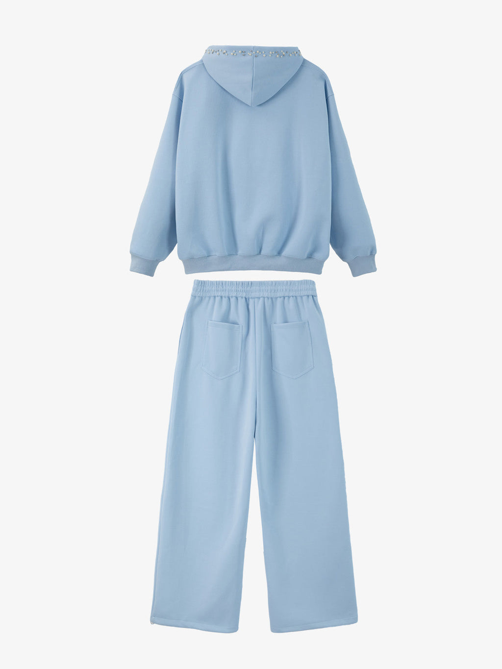 precipice Pearl Embellished Zip Up Set - 2596