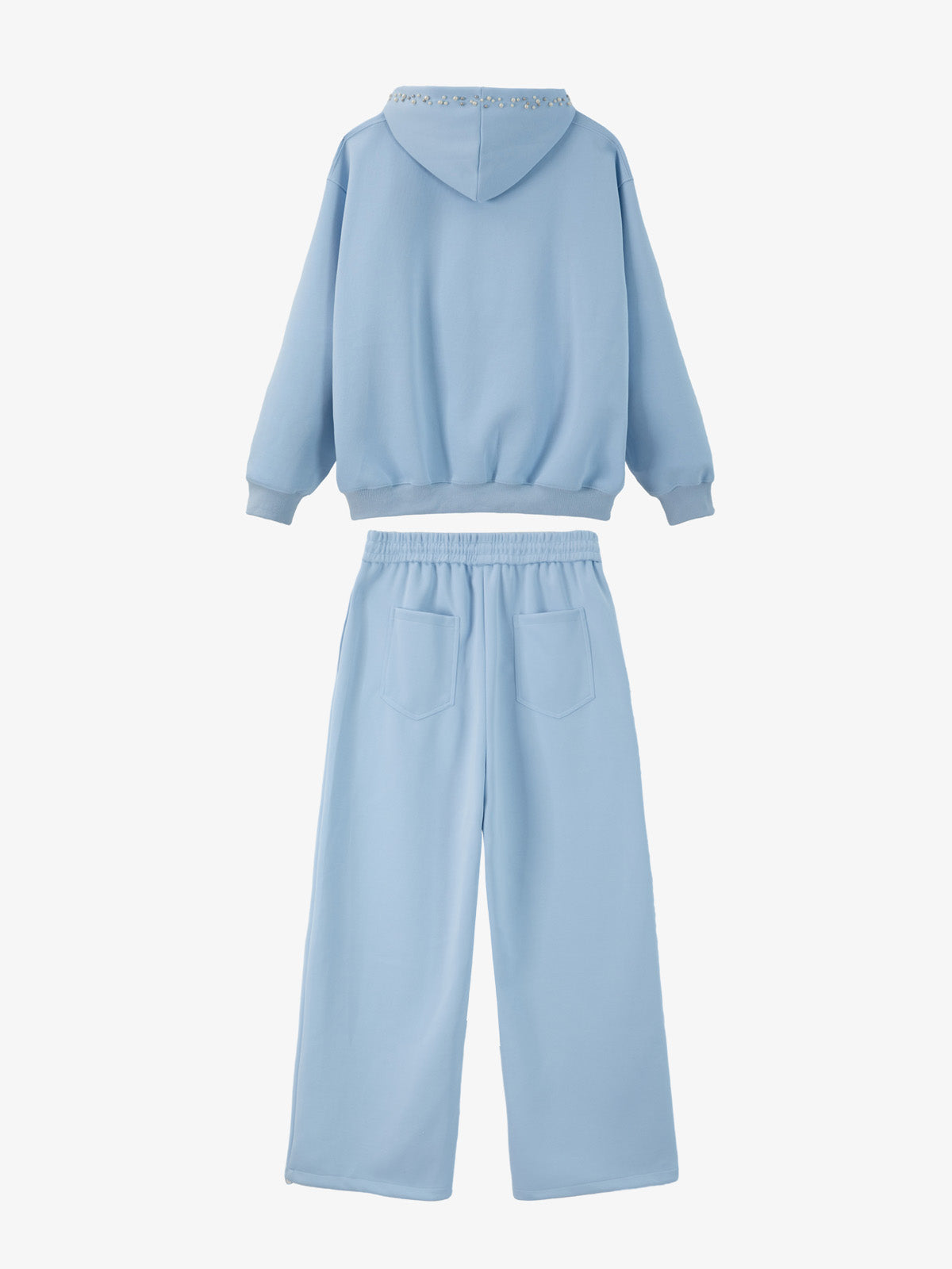 precipice Pearl Embellished Zip Up Set - 2596