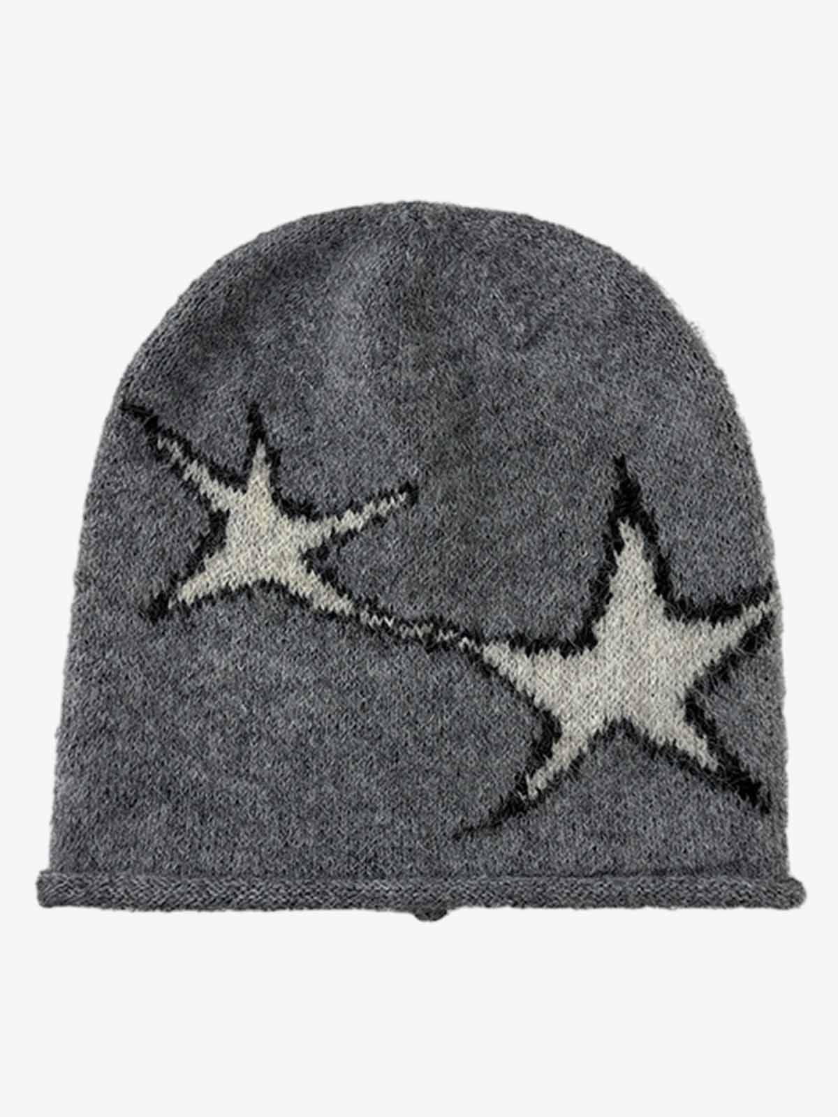 Star Pattern Knit Beanie