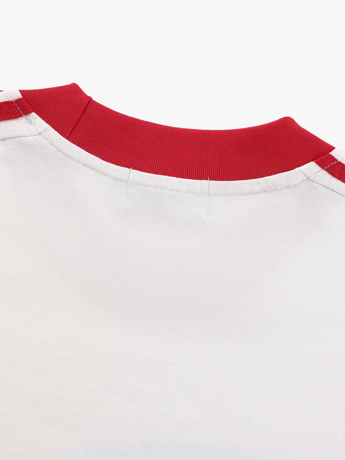 Jersey Digital Print Colorblock Long-Sleeved T-Shirt