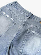 Theprecipice High Street Washed Distressed Denim Shorts - 2100
