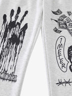 Dark Graphic Print Sweatpants