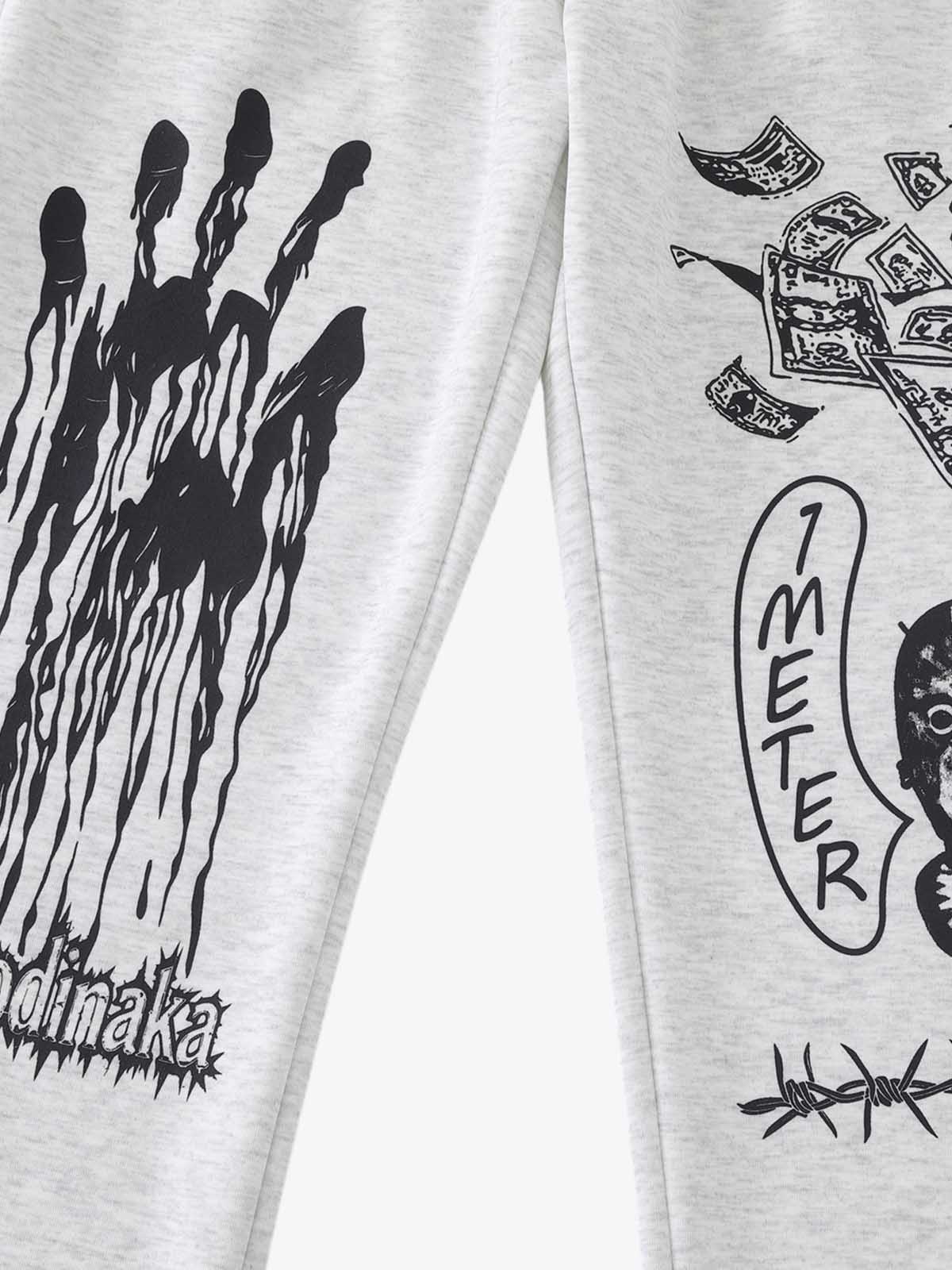 Dark Graphic Print Sweatpants