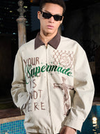 precipice Retro Slogan Embroidered Canvas Set - 2594