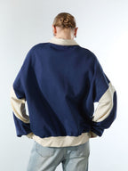 Original Racing Style Print Lapel Sweatshirt