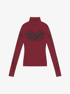 Dark Style Printed Slim Mesh Long Sleeves T-Shirt