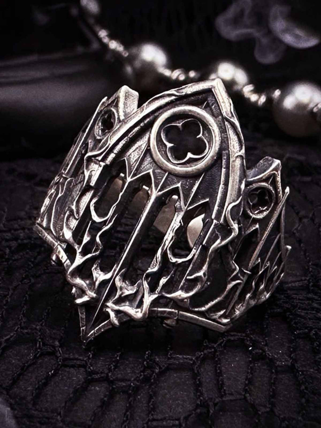 Gothic Armor Open Ring Adjustable