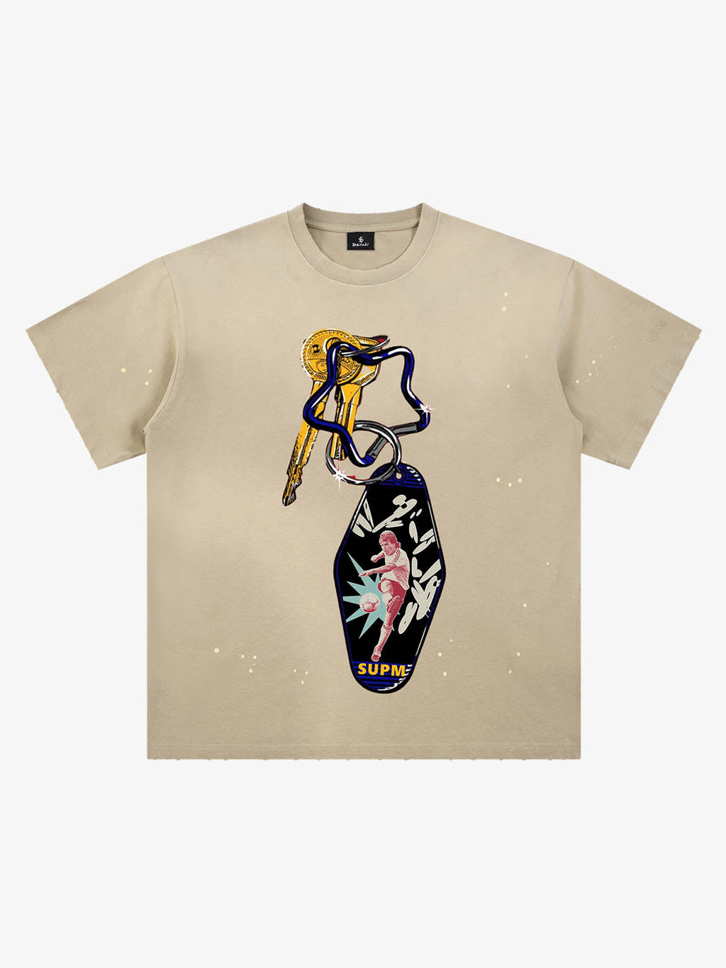 Vintage Keychain Graphic Soccer T-Shirt