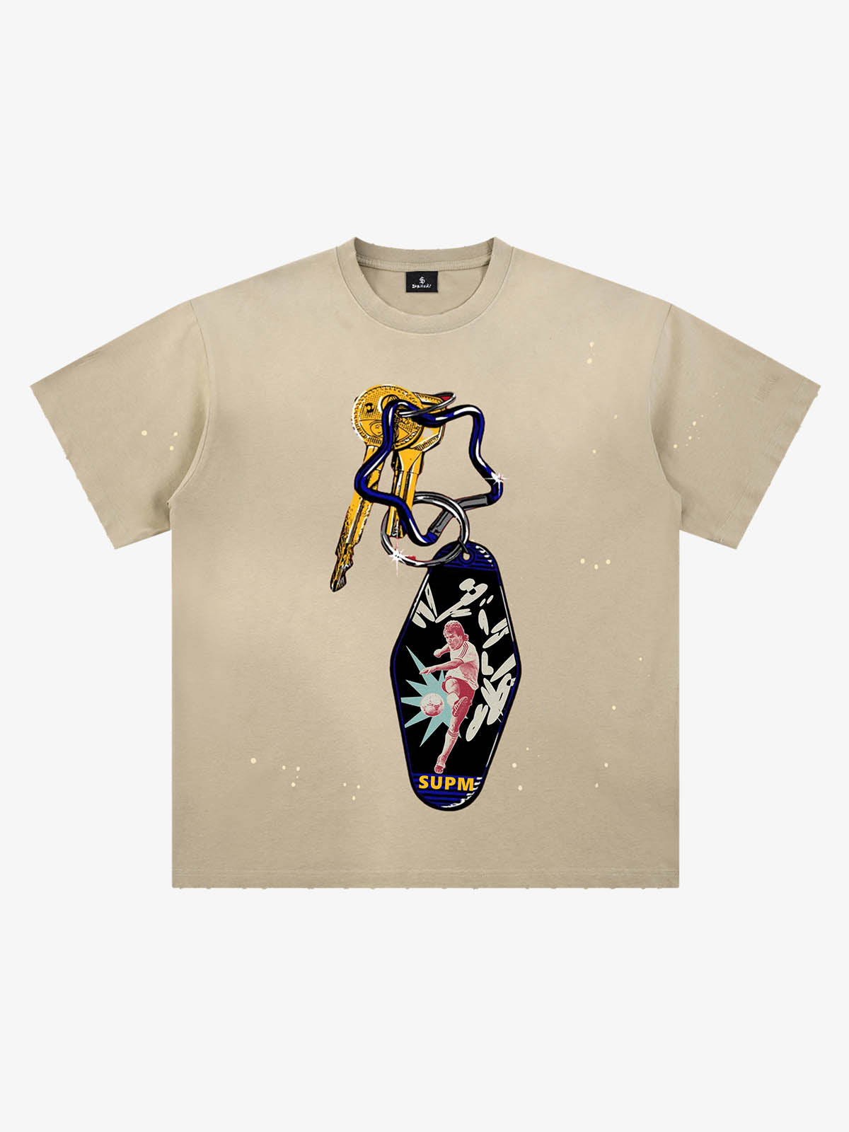 Vintage Keychain Graphic Soccer T-Shirt