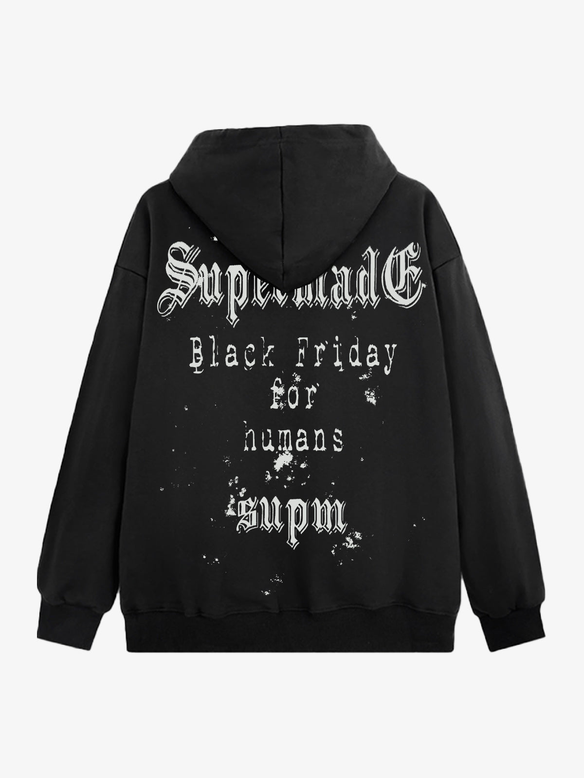 Gothic Skull Spider Web Graphic Hoodie