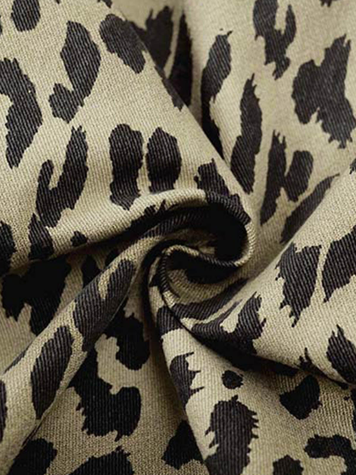 Leopard Print Wide Leg Jorts