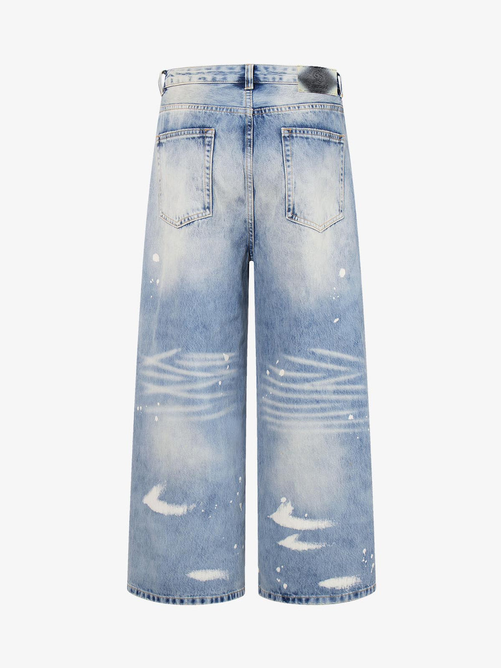Washed Splatter-Paint Jeans
