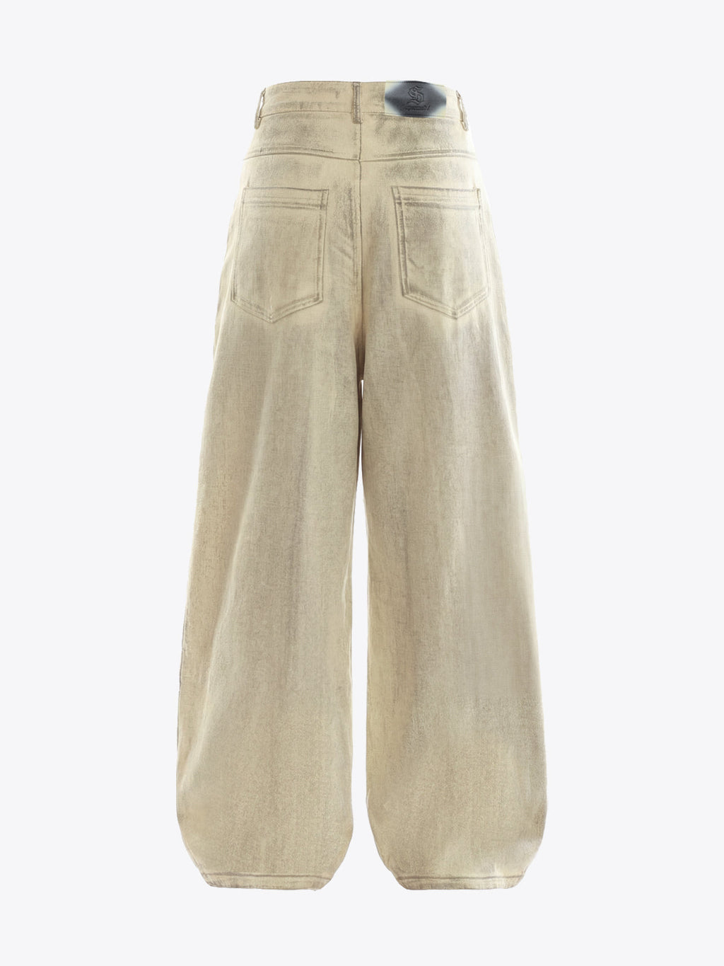 Washed SM Embroidered Wide Leg Pants