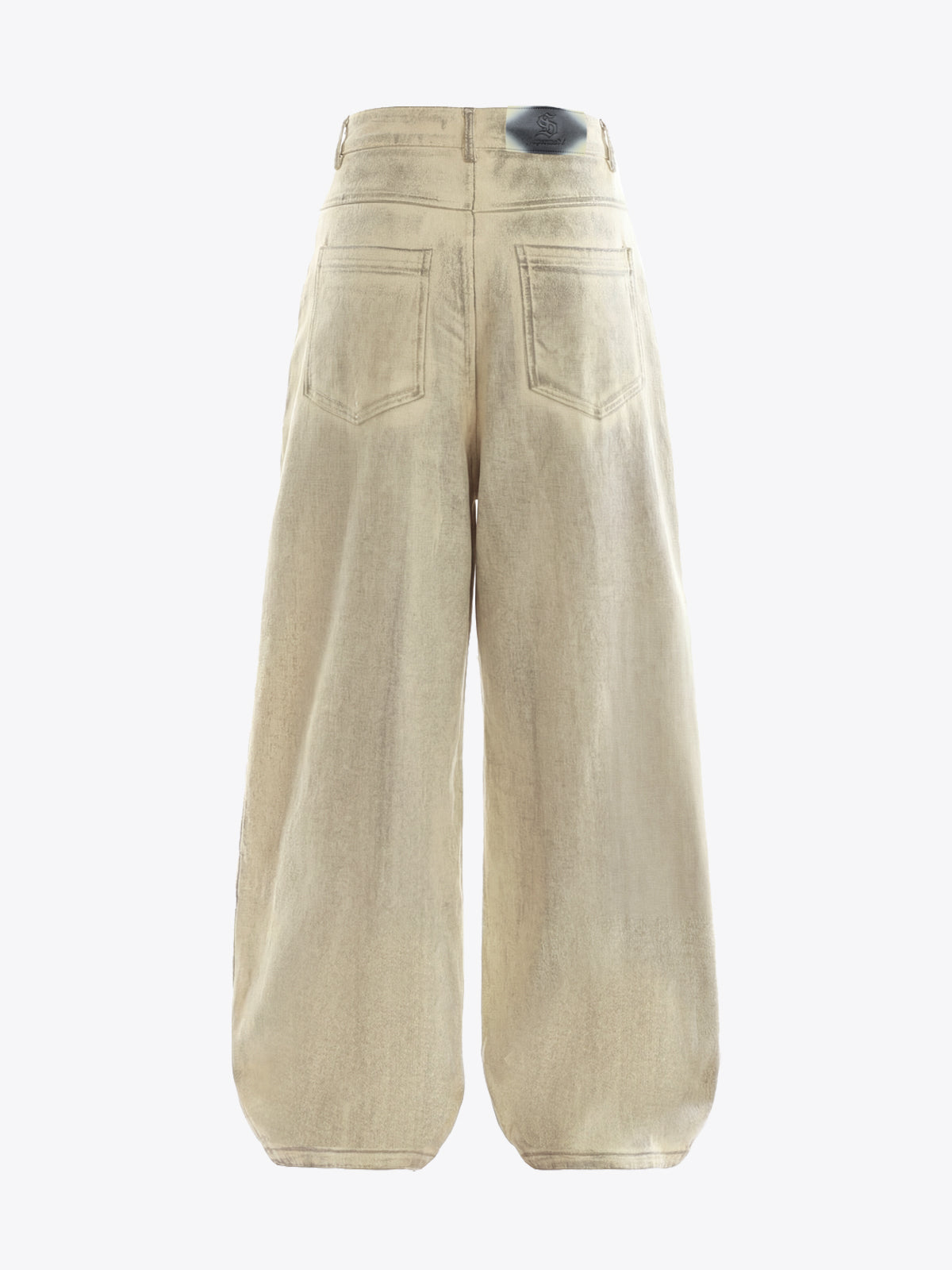 Washed SM Embroidered Wide Leg Pants