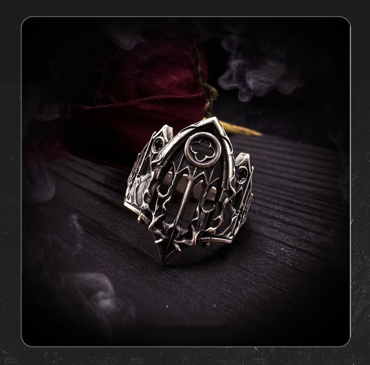 Gothic Armor Open Ring Adjustable
