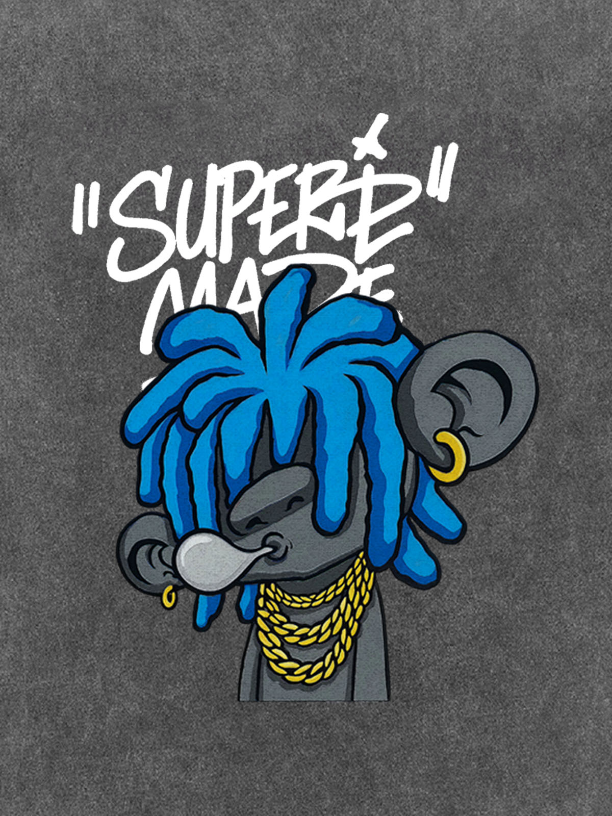 Theprecipice Graffiti Trend Blue Dreadlock Boy T-Shirt