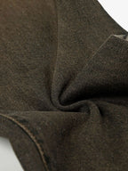 Washed Button Detail Wide Leg Pants