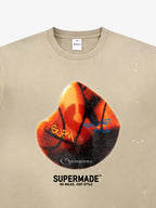 precipice Abstract Basketball Texture Graphic T-Shirt