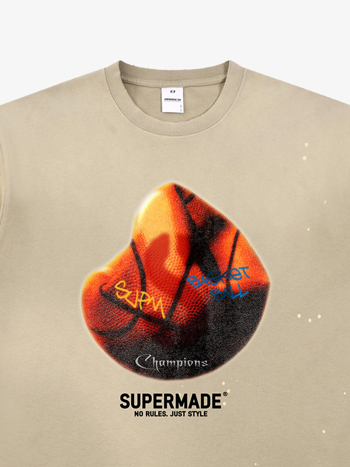 precipice Abstract Basketball Texture Graphic T-Shirt