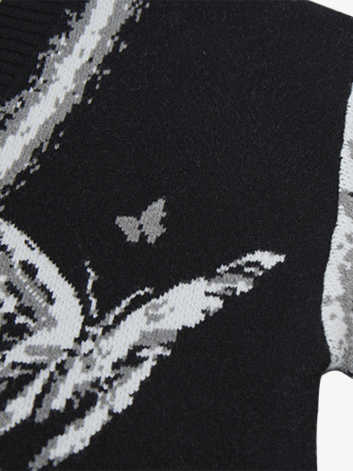 Retro Butterfly Gradient Knit Cardigan Sweater