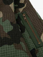 Camouflage Fur Collar Reversible Cotton Jacket - 2499