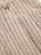 Retro Wool Blend Pleated Baggy Trousers