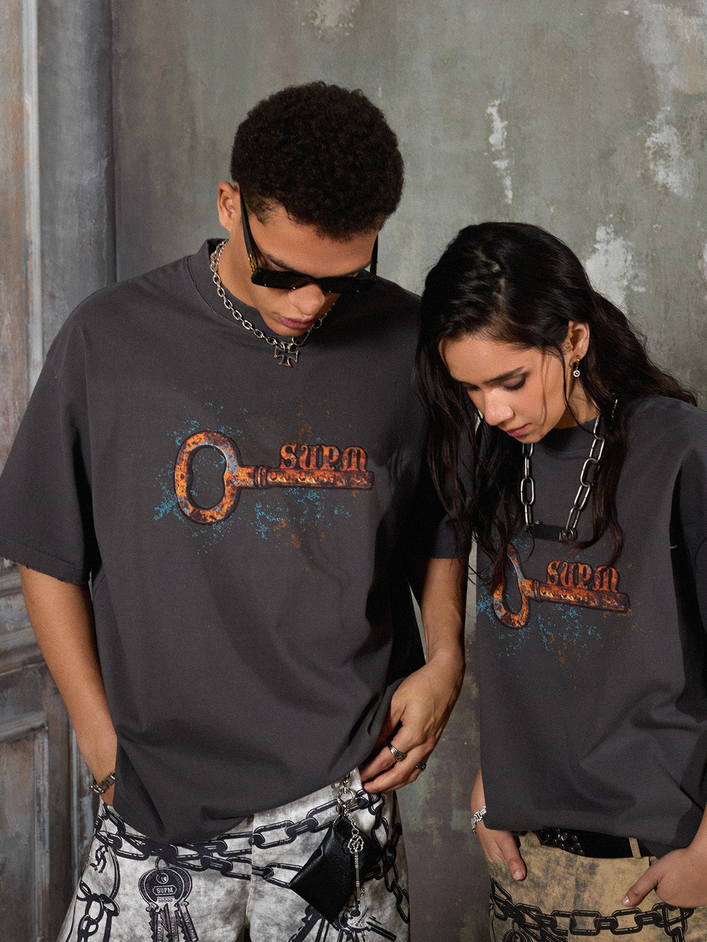 precipice Rusty Metal Key Print T-Shirt