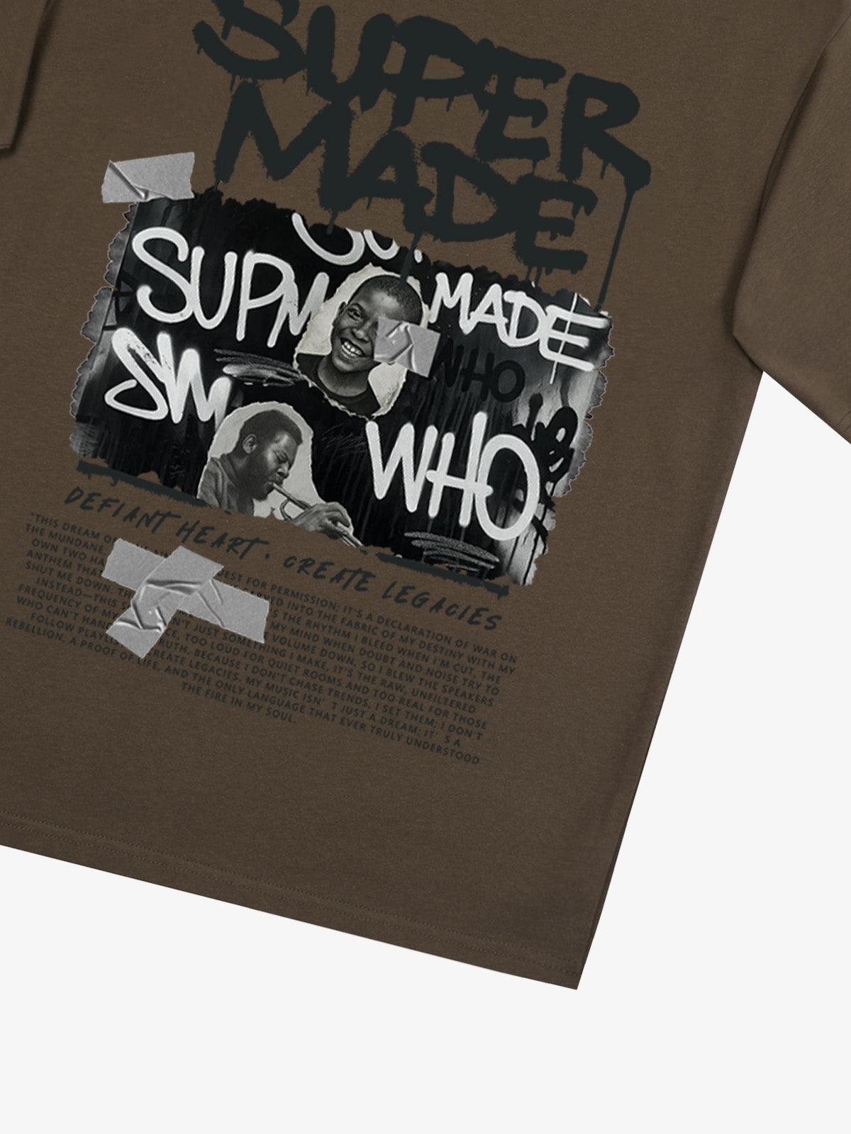 Streetwear Graffiti Character Collage Graphic T-Shirt