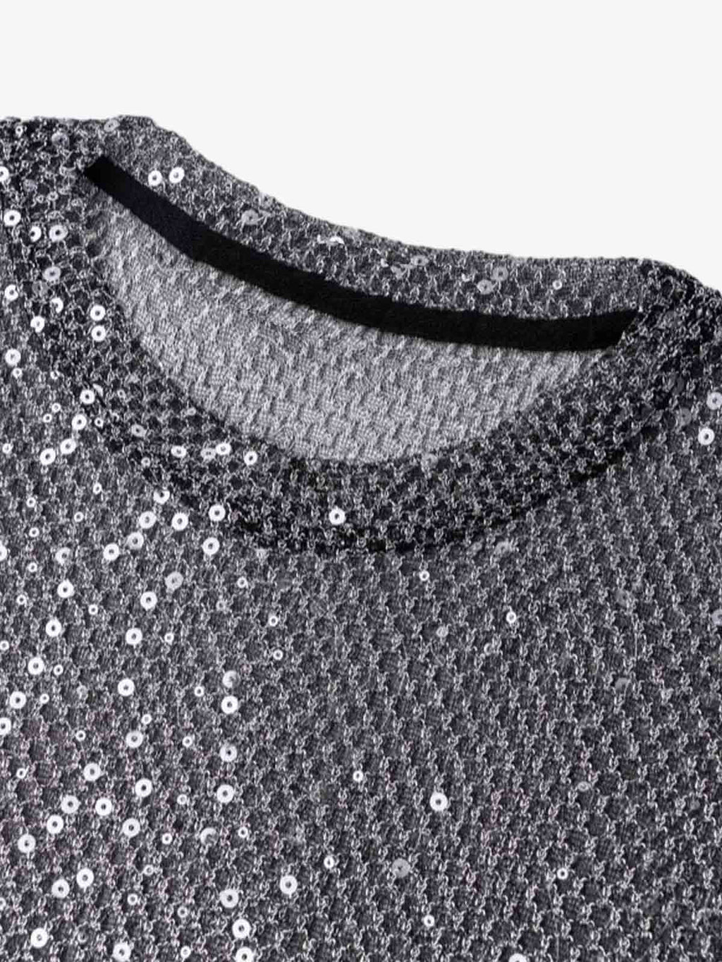 Glitter Niche See-Through Mesh T-Shirt