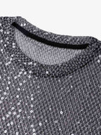Glitter Niche See-Through Mesh T-Shirt