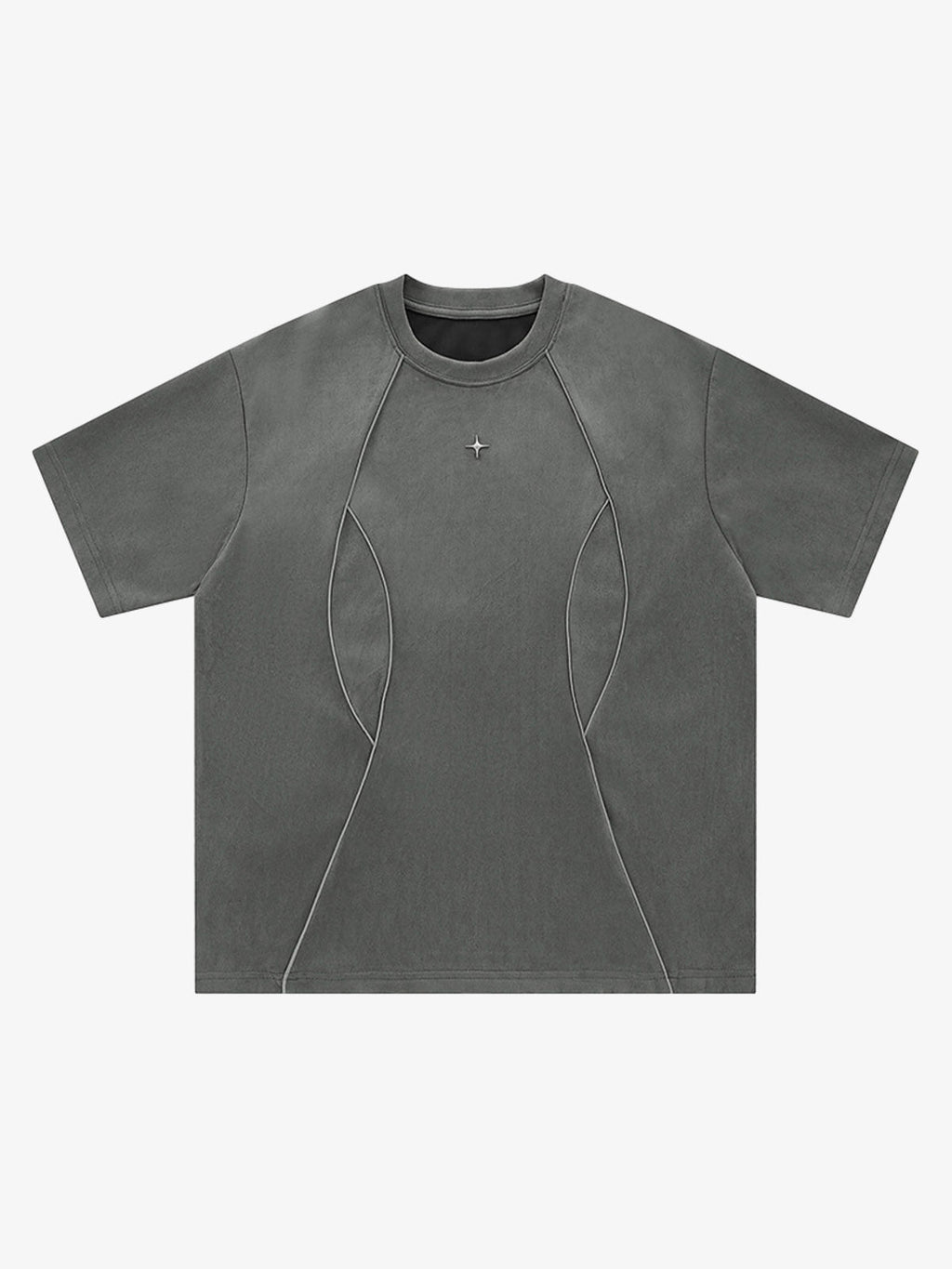 Functional Deconstructed Split Short-Sleeved T-Shirt - 2437