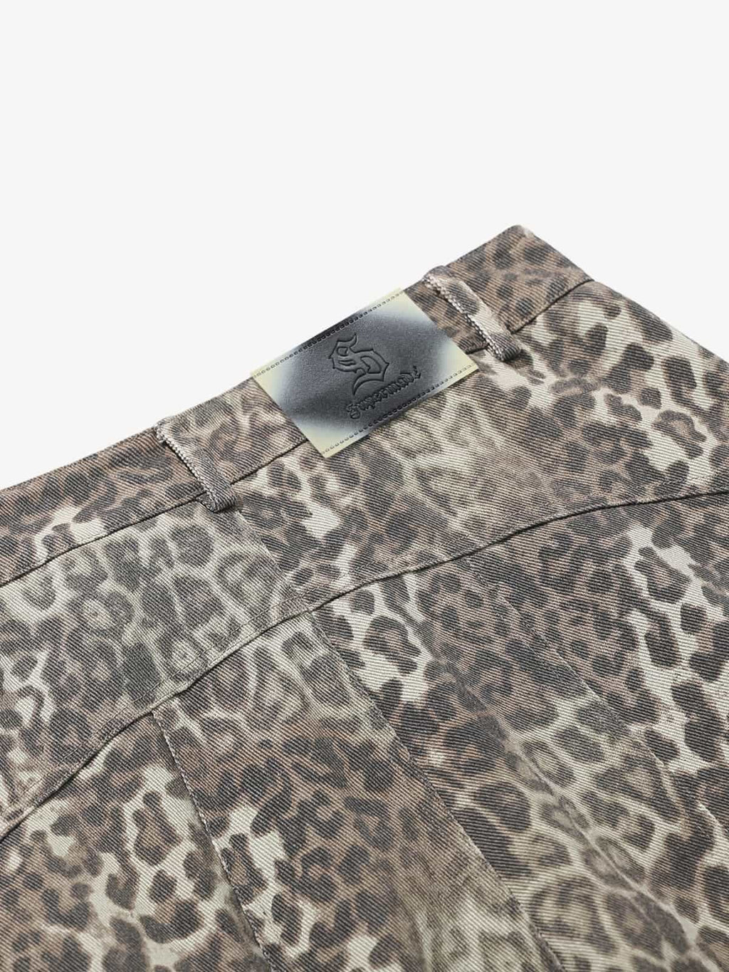Vintage Leopard Print Cargo Barrel Pants